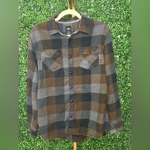 Vans Checkered Flannel Shirt - Black, Gray, Brown